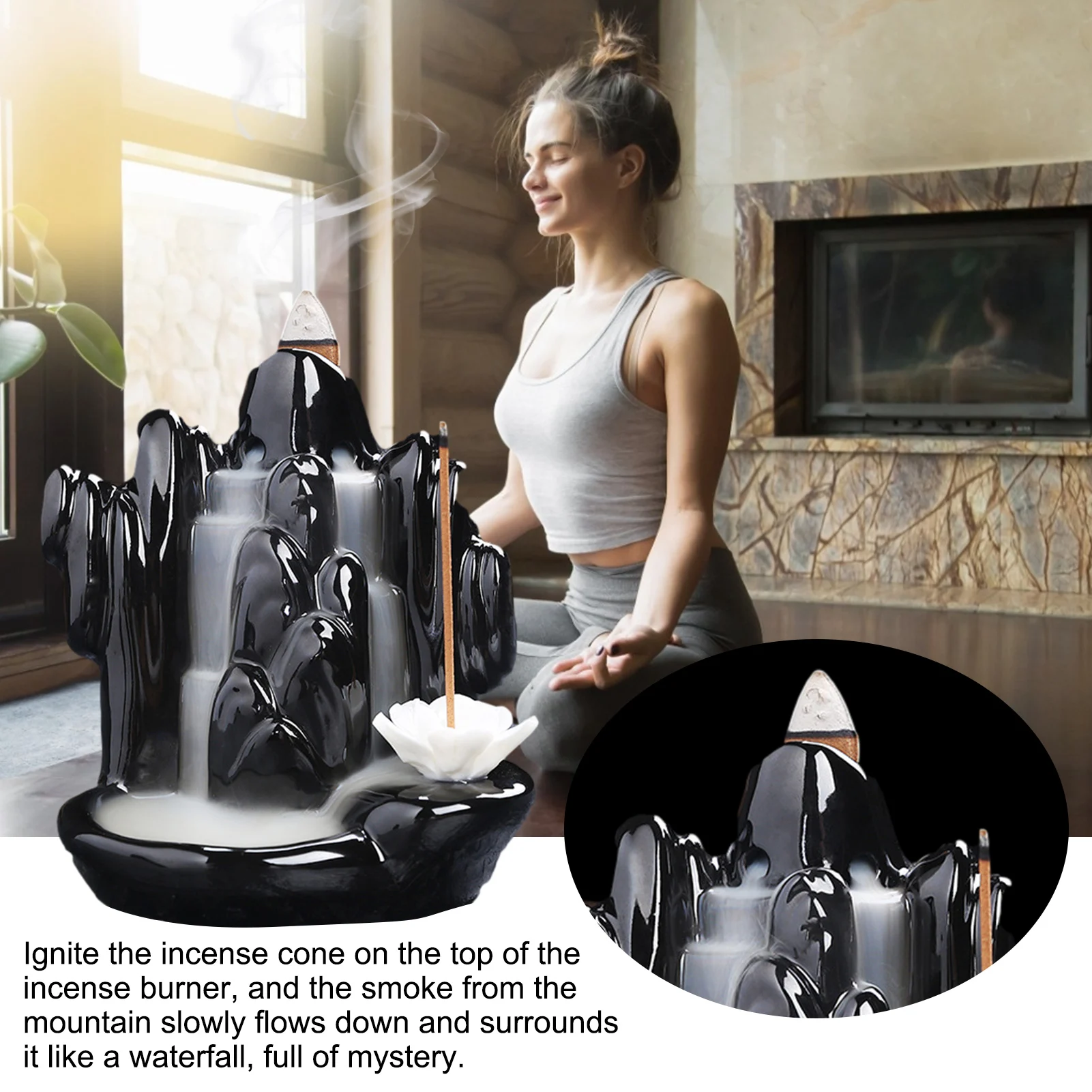 100 PCS Mountain River Handicraft Incense Holder Ceramic Backflow Waterfall Smoke Incense Burner Home Decor Best Gift
100 PCS Mountain River Handicraft Incense Holder Ceramic Backflow Waterfall Smoke Incense Burner Home Decor Best Gift