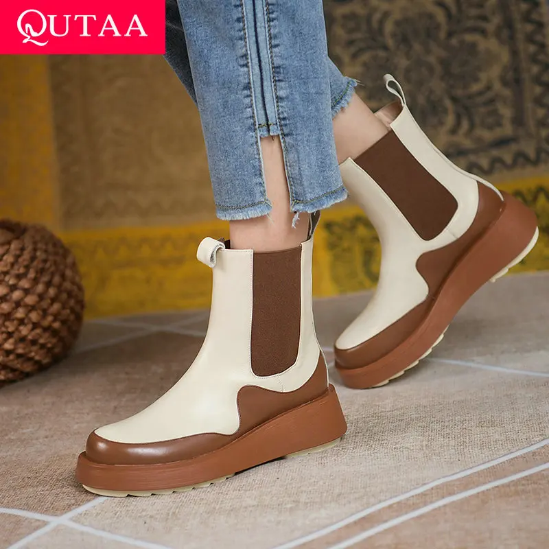 QUTAA 2022 Round Toe Casual Ankle Boots Mixed Color Winter All Match Women Shoes Slip On Square Med Heel Short Boots Size 34-39 
QUTAA 2022 Round Toe Casual Ankle Boots Mixed Color Winter All Match Women Shoes Slip On Square Med Heel Short Boots Size 34-39