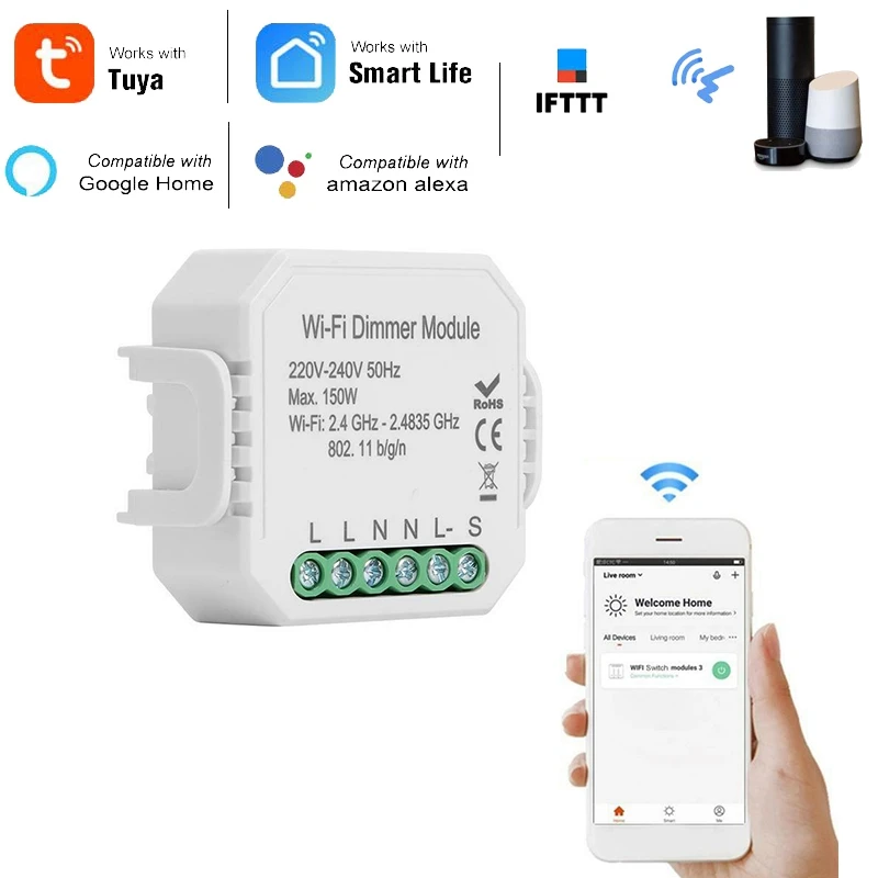 Wi-Fi Смарт диммер светильник Модуль автоматического включения света приложение Smart Life/приложение Tuya дистанционного Управление работать с ...
Wi-Fi Смарт диммер светильник Модуль автоматического включения света приложение Smart Life/приложение Tuya дистанционного Управление работать с ...