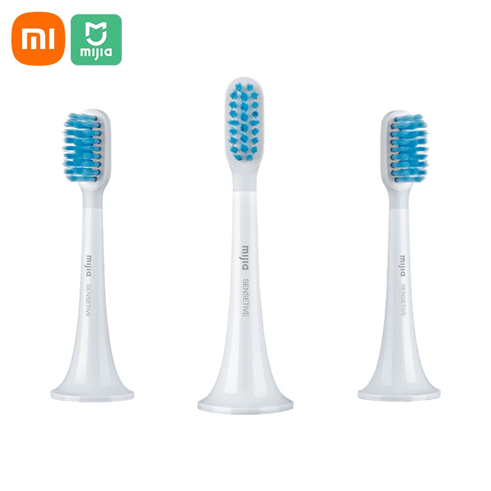 

Xiaomi Mijia Sensitive Replacement Toothbrush Head 3 Count for Xiaomi Mijia T1300/T500 Sonic Electric Toothbrush Gum Care