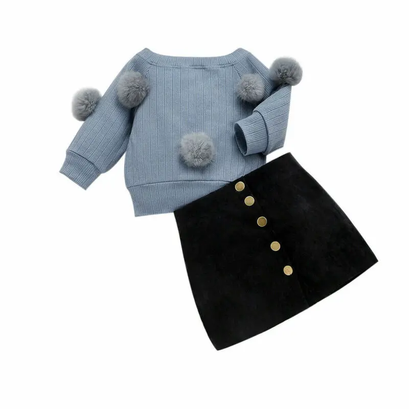 Imcute/Новинка; Модный детский комплект из 2 предметов; Осенняя одежда для маленьких девочек; Вязанные топы с помпонами + юбка
Imcute/Новинка; Модный детский комплект из 2 предметов; Осенняя одежда для маленьких девочек; Вязанные топы с помпонами + юбка