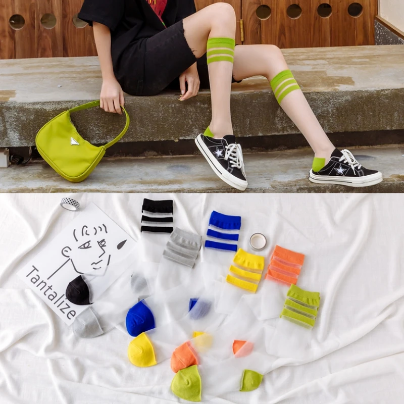 2020 New Style Long Socks Women Transparent Harajuku Striped Thin Korean Series Street Fashion Happy Socks Women Best Seller
2020 New Style Long Socks Women Transparent Harajuku Striped Thin Korean Series Street Fashion Happy Socks Women Best Seller