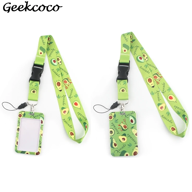 J1981 мультфильм авокадо Necklack ключей тренажерный зал ремень многофункциональный