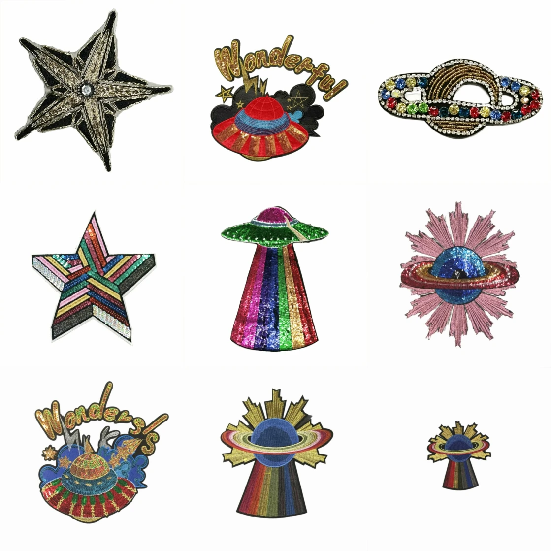 large embroidery big star ufo letter rocket space cartoon patches for clothing AM-49
large embroidery big star ufo letter rocket space cartoon patches for clothing AM-49