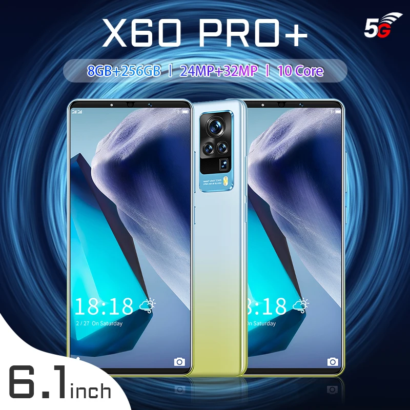 X60 Pro+ 6.1Inch Smartphone Screen Memory 8+256G Android 10 Dual SIM Card 5G Face Unlock Camera 5200mAh Battery cellphones
X60 Pro+ 6.1Inch Smartphone Screen Memory 8+256G Android 10 Dual SIM Card 5G Face Unlock Camera 5200mAh Battery cellphones