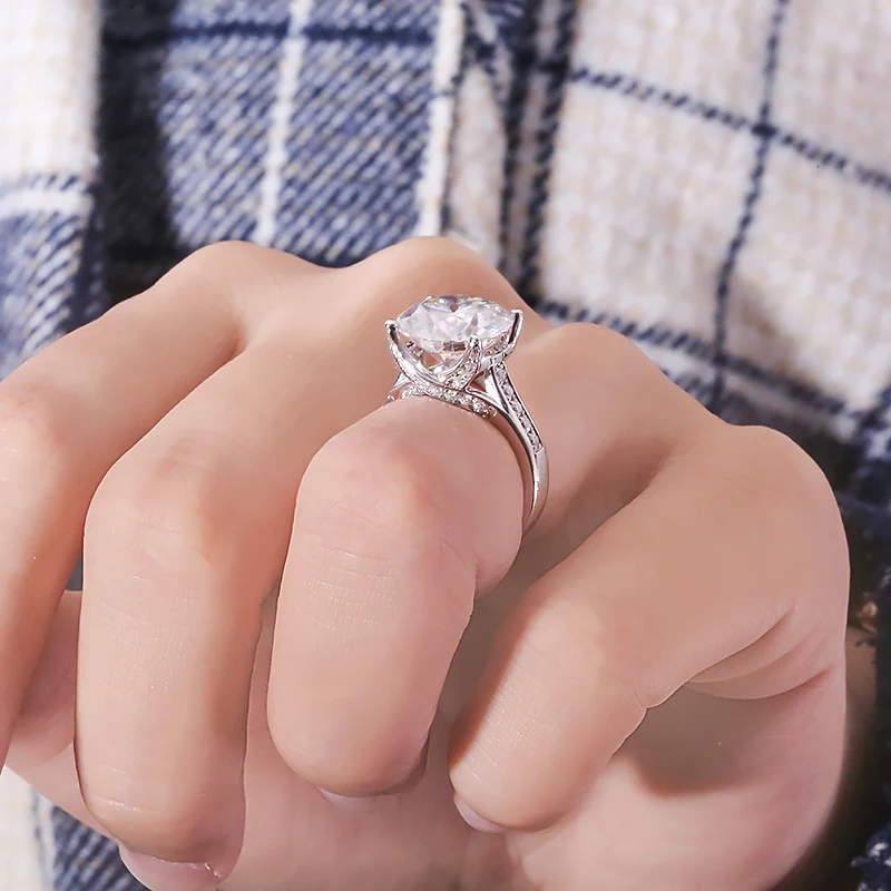 5.0carat 11mm Round Excellent Cut DF Color VVS1 Moissanite 4 Prong Setting Ring Halo Style Fine Ring for Women Ceritificated
5.0carat 11mm Round Excellent Cut DF Color VVS1 Moissanite 4 Prong Setting Ring Halo Style Fine Ring for Women Ceritificated