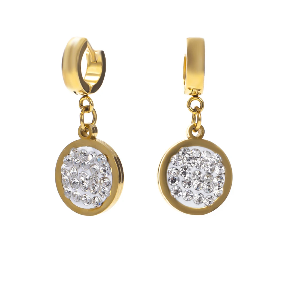 Hiphop Round Pendants Stainless Steel Drop Earrings for Women Crystal Earrings Jewelry and Accessories Girls Gifts
Hiphop Round Pendants Stainless Steel Drop Earrings for Women Crystal Earrings Jewelry and Accessories Girls Gifts