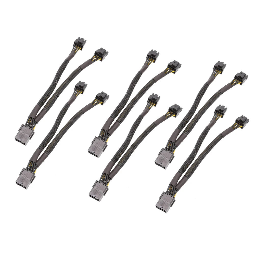 6pcs 8 pin PCI Express to Dual PCIE 8 (6+2) pin Power Cable 20cm Motherboard Graphics Card PCI-E GPU Power Data Cable Splitter
6pcs 8 pin PCI Express to Dual PCIE 8 (6+2) pin Power Cable 20cm Motherboard Graphics Card PCI-E GPU Power Data Cable Splitter