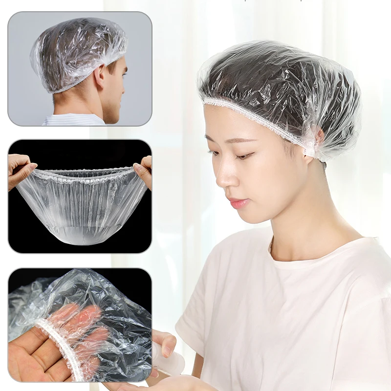 100pcs Disposable Shower Caps Clear Spa Hair Salon Hotel One-Off Bathing Elastic Shower Hat Bathroom Products Bath Bonnet
100pcs Disposable Shower Caps Clear Spa Hair Salon Hotel One-Off Bathing Elastic Shower Hat Bathroom Products Bath Bonnet