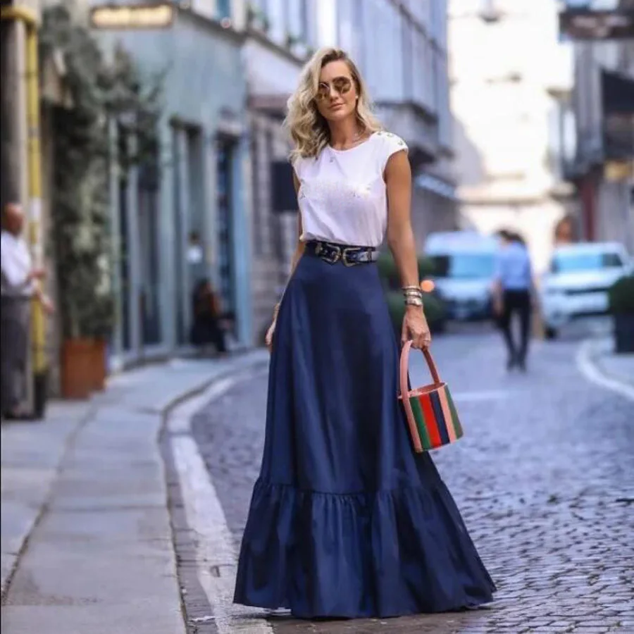 Elegant Royal Blue Long Mermaid Satin Skirts Women Zipper Custom Made Fashion Summer Female Skirt Saias
Elegant Royal Blue Long Mermaid Satin Skirts Women Zipper Custom Made Fashion Summer Female Skirt Saias