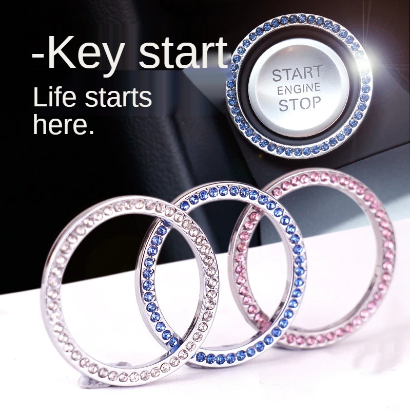 Car Key Start Button Decoration Ring Diamond Rhinestone Circle Engine One Click Start Stop Switch Ring Interior Parts SUV One
Car Key Start Button Decoration Ring Diamond Rhinestone Circle Engine One Click Start Stop Switch Ring Interior Parts SUV One