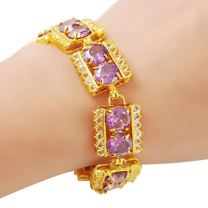 Luxury Jewelry 24K Gold Bracelet Gold Plated 15.5MM Zircon Crystal Bracelet for Woman Jewelry Gift
Luxury Jewelry 24K Gold Bracelet Gold Plated 15.5MM Zircon Crystal Bracelet for Woman Jewelry Gift