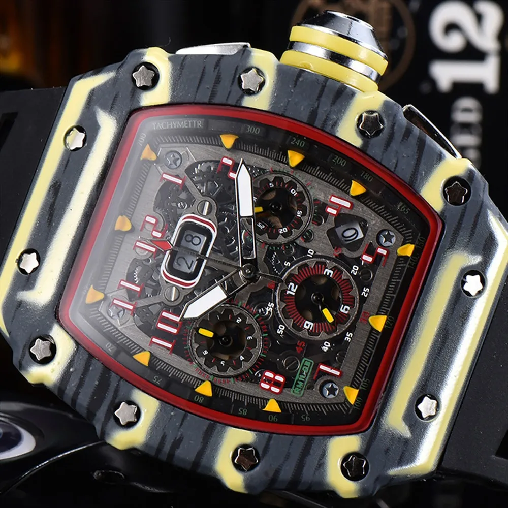 Top Brand Luxury Multifunction Men Watches for Men Calendar Quartz Designer Silicone Strap Black Watch Waterproof Reloj Hombre 
Top Brand Luxury Multifunction Men Watches for Men Calendar Quartz Designer Silicone Strap Black Watch Waterproof Reloj Hombre