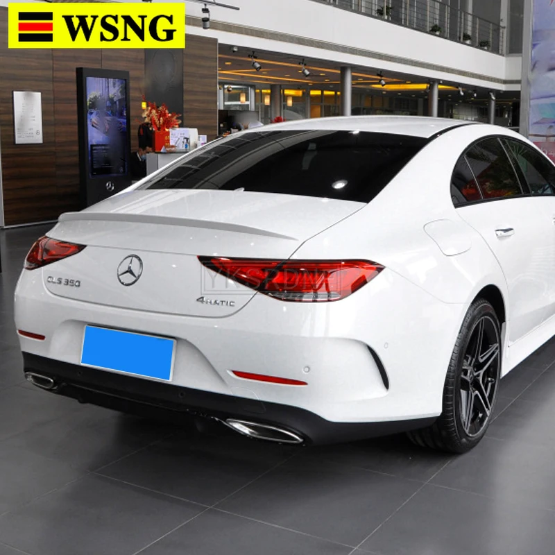 Подходит для Mercedes Benz CLS Class W257 C257 CLS400 CLS550 AMG 2018 2019 2020 углеродное волокно задний