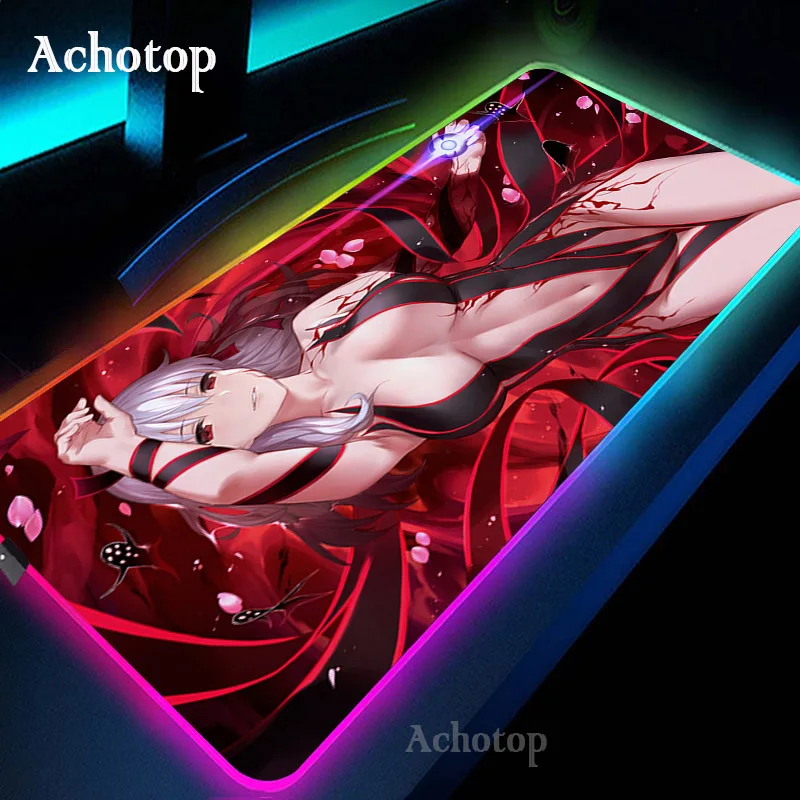 

Anime Gaming Mouse Pad RGB Sexy Girl Computer Mouse Pad Large Gaming Mousepad XL Mouse Pads Otaku PC Gamer 900x400 Desk Mat Pads