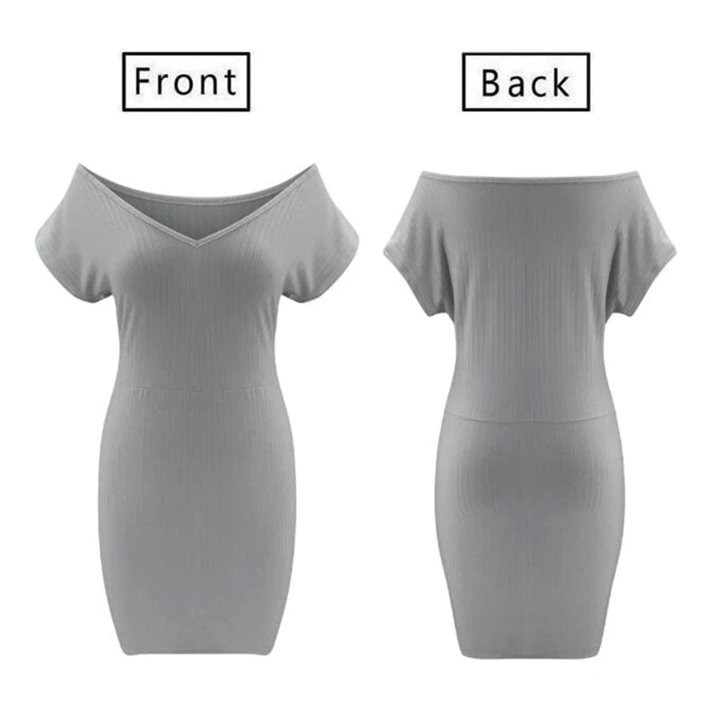 Women's Sexy Temperament V-Neck Solid Color Slim Dress 
Women's Sexy Temperament V-Neck Solid Color Slim Dress
