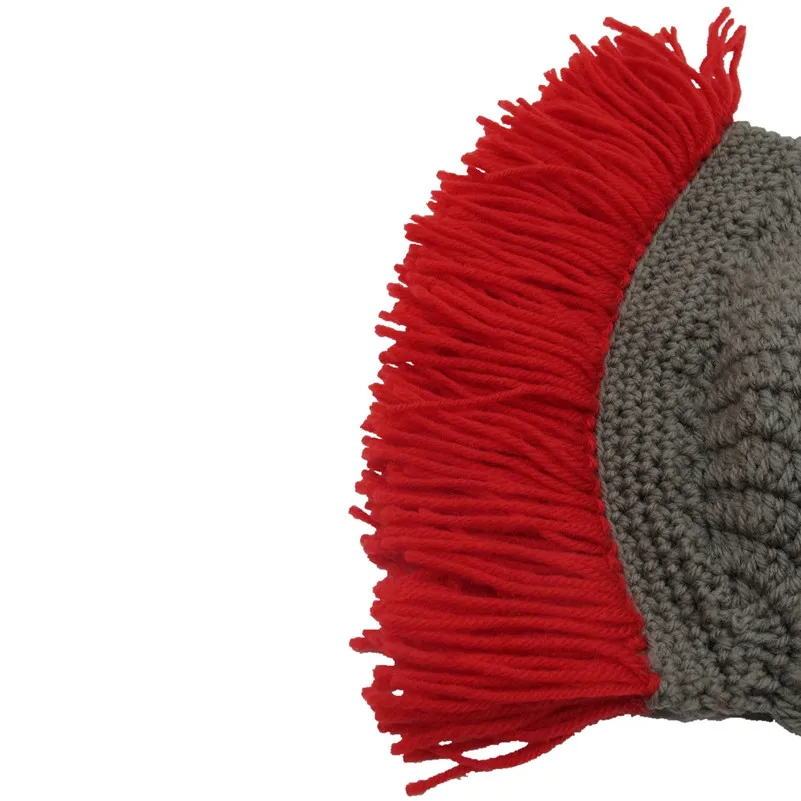 New Tassel Cosplay Roman Knight Knit Helmet Men's Cap Original Barbarian Handmade Winter Warm Beard Hat Funny Beanies Halloween
New Tassel Cosplay Roman Knight Knit Helmet Men's Cap Original Barbarian Handmade Winter Warm Beard Hat Funny Beanies Halloween