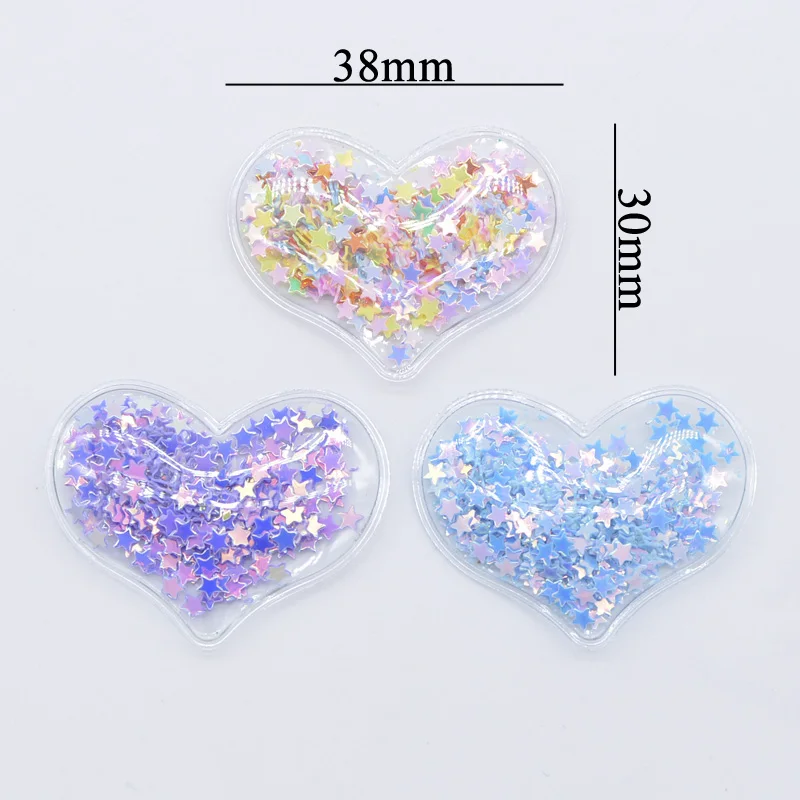 32Pcs 38*30mm Bling Heart Transparent Plastic Filling Sequin Appliques for DIY Headwear Hair Clips Bow Accessories Patches L06
32Pcs 38*30mm Bling Heart Transparent Plastic Filling Sequin Appliques for DIY Headwear Hair Clips Bow Accessories Patches L06