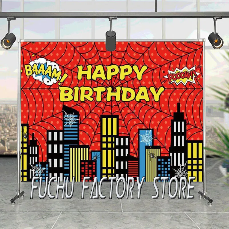 Birthday Backdrop For Baby Boy Super Spider Hero Web Building Night Banner Photography Photo Studio Background Photocall Vinyl
Birthday Backdrop For Baby Boy Super Spider Hero Web Building Night Banner Photography Photo Studio Background Photocall Vinyl