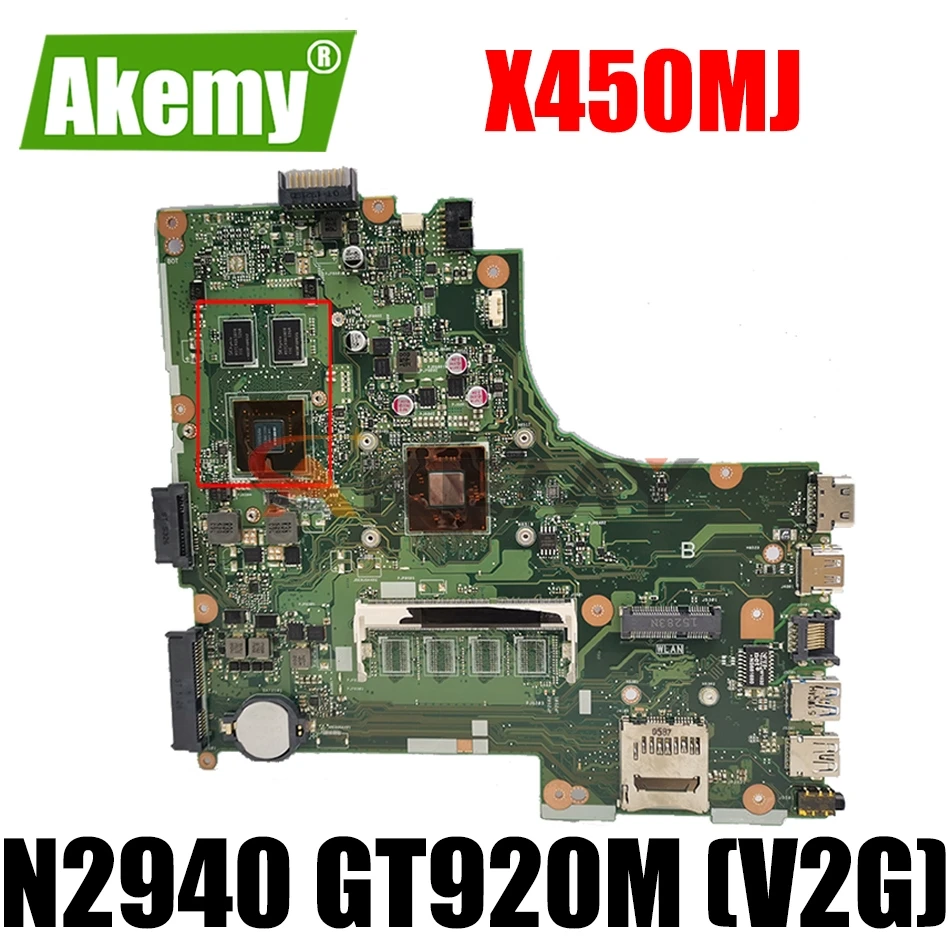 Akemy X450MJ MAIN_BD._N2940 GT920M (V2G) MainBoard For ASUS X450MJ X450MD X450M X452M A452M Laptop Motherboard 90NB08K0-R00030
Akemy X450MJ MAIN_BD._N2940 GT920M (V2G) MainBoard For ASUS X450MJ X450MD X450M X452M A452M Laptop Motherboard 90NB08K0-R00030