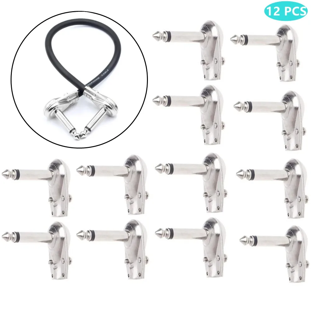 12PCS Right Angle 6.35 Mm 1/4 Inch Mono Jack Plugs For Guitar Audio Cable Brand New And High Quality
12PCS Right Angle 6.35 Mm 1/4 Inch Mono Jack Plugs For Guitar Audio Cable Brand New And High Quality