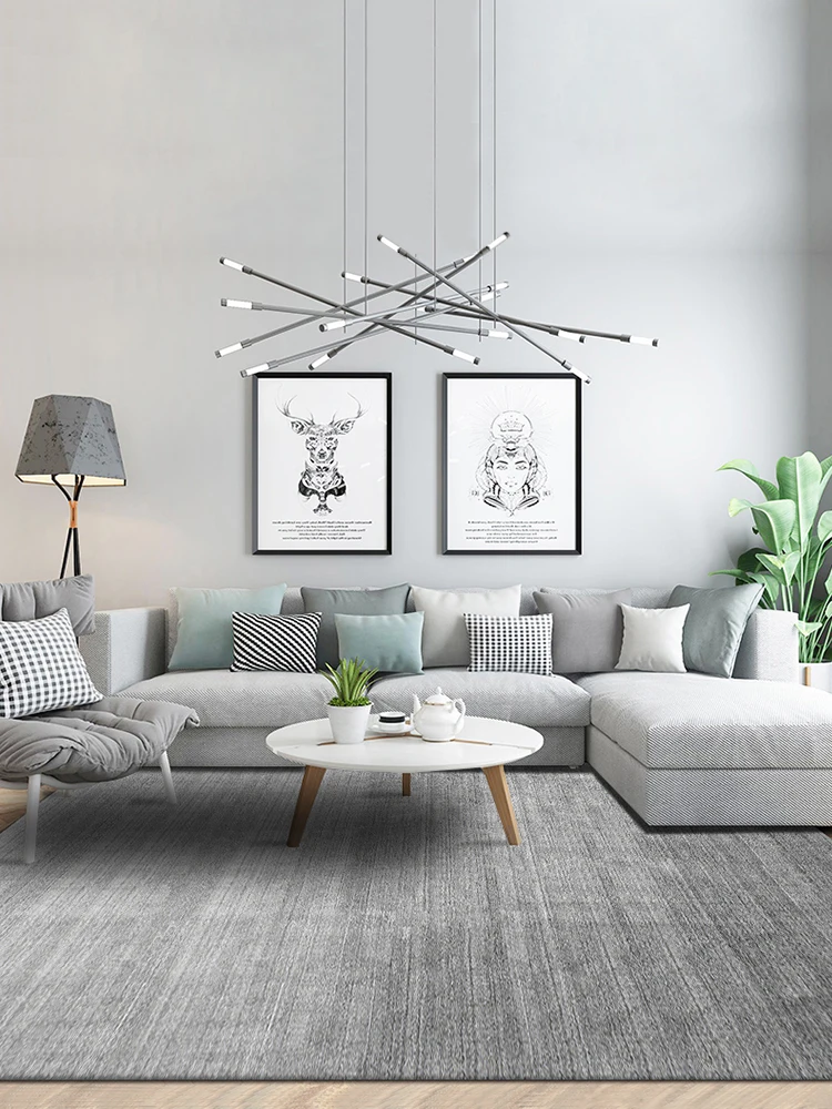 Ковер NordicStyle для гостиной и спальни, роскошный однотонный ковер черного и серого цвета с полным покрытием для дивана, одноразовый напольный коврик
Ковер NordicStyle для гостиной и спальни, роскошный однотонный ковер черного и серого цвета с полным покрытием для дивана, одноразовый напольный коврик