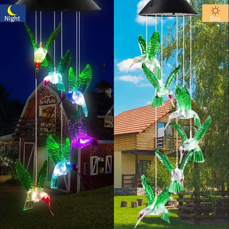 Solar Wind Chime Light Hanging Waterproof Solar Powered Lamp Color Change Fairy Windbell Light Outdoor Garden Decoration Lights
Solar Wind Chime Light Hanging Waterproof Solar Powered Lamp Color Change Fairy Windbell Light Outdoor Garden Decoration Lights
