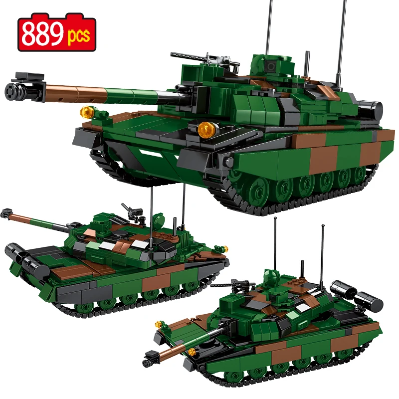Military Germany Leopard 2A7 Main Battlie Tank Model Building Blocks WW2 Weapon Figures Bricks Sets Education Toys For Children
Military Germany Leopard 2A7 Main Battlie Tank Model Building Blocks WW2 Weapon Figures Bricks Sets Education Toys For Children