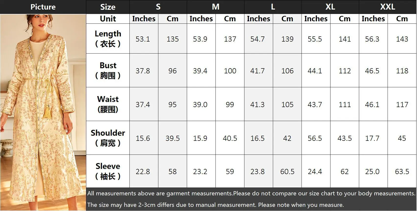 Muslim Dress Gold Jacquard Luxury Hand-sewn Diamond Cardigan Robe Muslim Coat Middle East Dubai Abaya Turkey Muslim Fashion
Muslim Dress Gold Jacquard Luxury Hand-sewn Diamond Cardigan Robe Muslim Coat Middle East Dubai Abaya Turkey Muslim Fashion