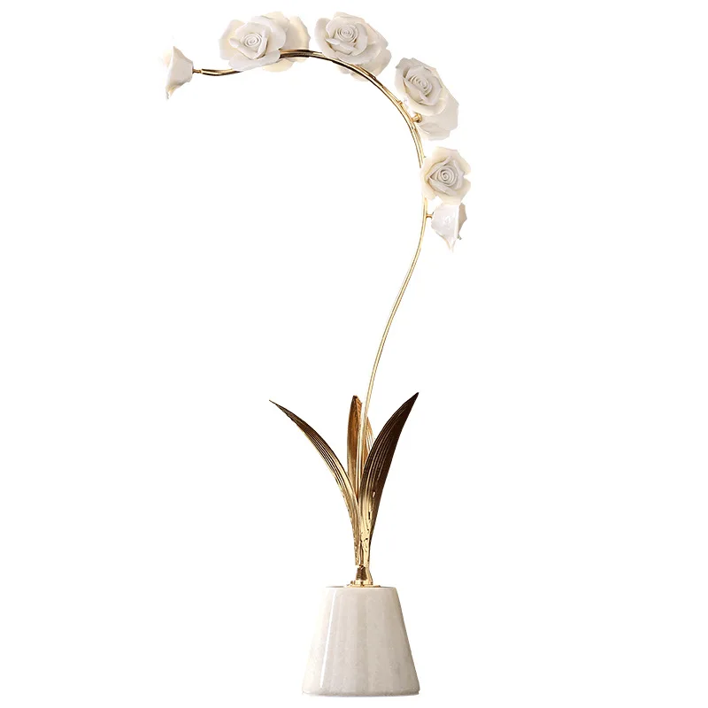 Creativity Artificial Flower Metal Golden Flower Pot Marble Crafts Furnishings Ceramic Orchid Modern Home Decoration Figurines
Creativity Artificial Flower Metal Golden Flower Pot Marble Crafts Furnishings Ceramic Orchid Modern Home Decoration Figurines
