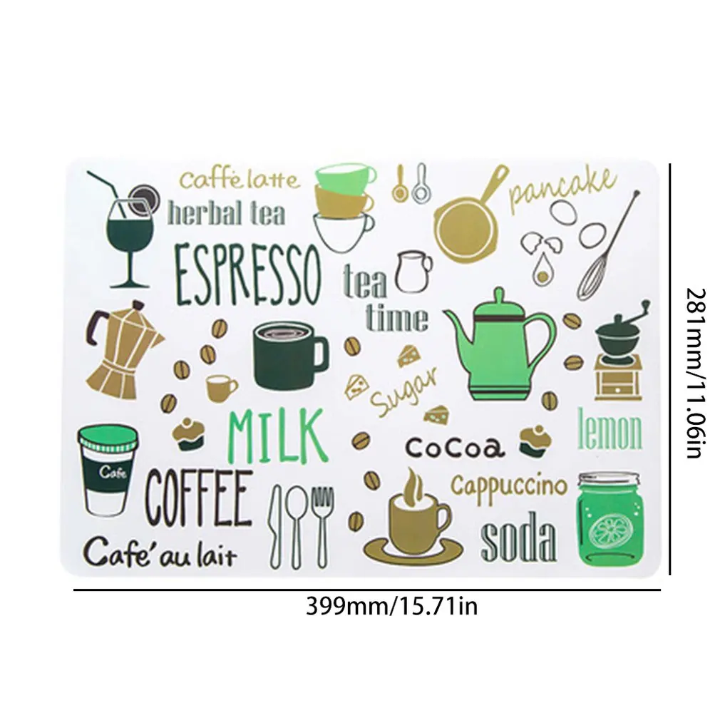 Waterproof Table Mat Plastic Heat-Resistant Pad Creative Printed Place Mat Bowl Pad Pot Mat Rectangular Pp Heat Insulation Mat 
Waterproof Table Mat Plastic Heat-Resistant Pad Creative Printed Place Mat Bowl Pad Pot Mat Rectangular Pp Heat Insulation Mat