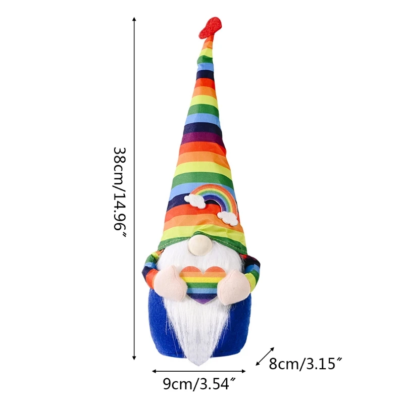 Rainbow Gnome Tomte Dwarf Faceless Doll Plush Elf Ornament Swedish Decoration Q1JB
Rainbow Gnome Tomte Dwarf Faceless Doll Plush Elf Ornament Swedish Decoration Q1JB