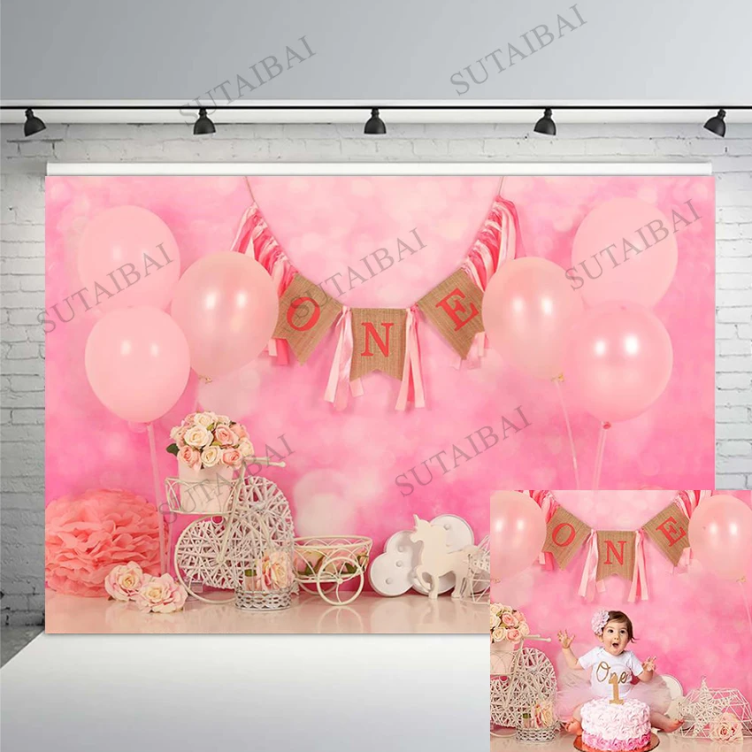 Interior Flowers Balloon Pink Photography Backdrops Girls Baby Birthday Cake Smash Photo Background Child Portrait Photo Studio 
Interior Flowers Balloon Pink Photography Backdrops Girls Baby Birthday Cake Smash Photo Background Child Portrait Photo Studio
