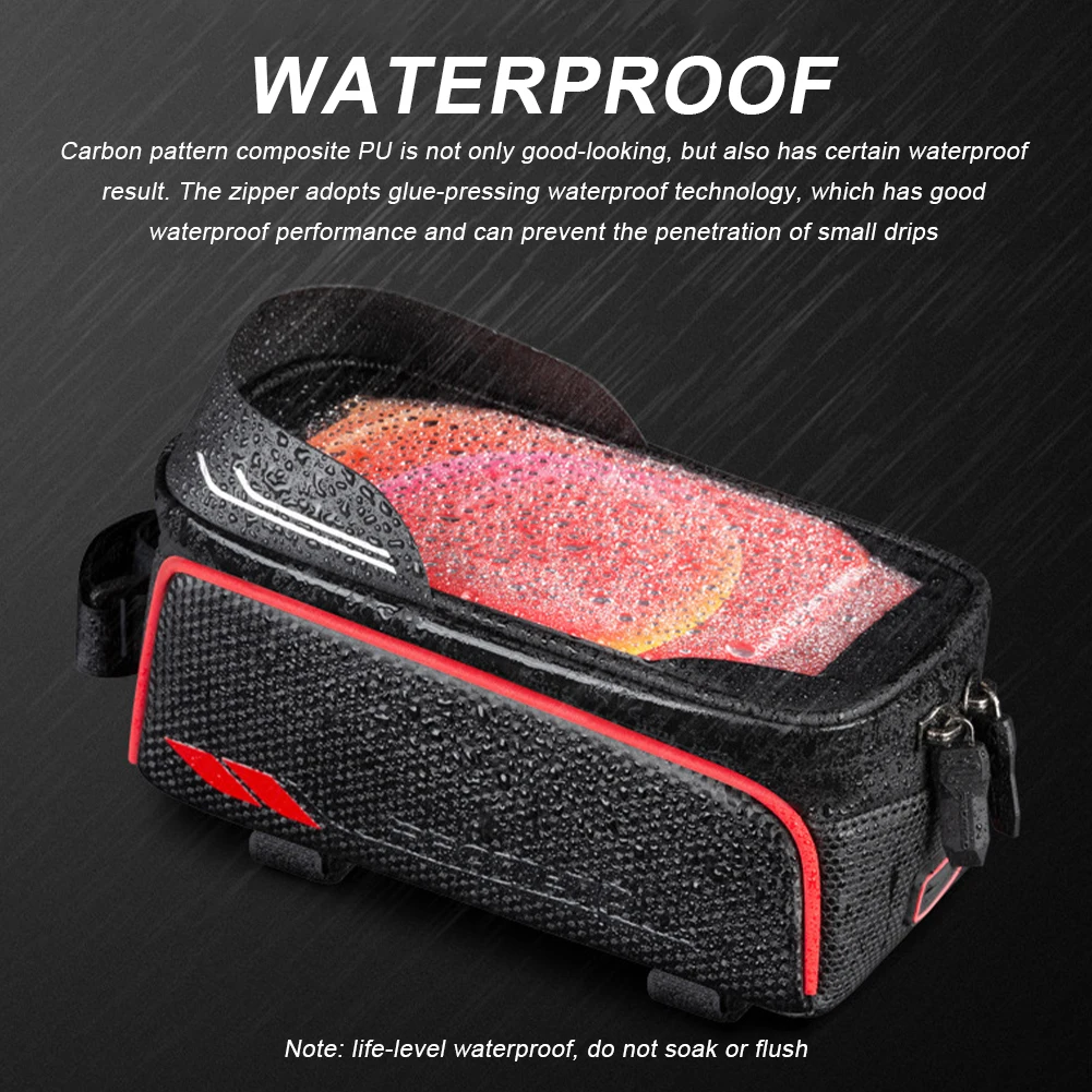 Bicycle Bag Cycling Accessories Waterproof Touch Screen MTB Frame Front Tube Storage Mountain Road Bike Bag for 6.2 inch Phone
Bicycle Bag Cycling Accessories Waterproof Touch Screen MTB Frame Front Tube Storage Mountain Road Bike Bag for 6.2 inch Phone