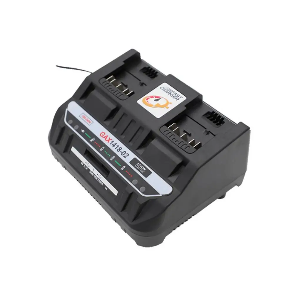 Li-ion Battery Charger Double Port Charger 4A for Bosch 18V 14.4V Electrical Drill Battery BAT618 BAT614 GAX1418-02
Li-ion Battery Charger Double Port Charger 4A for Bosch 18V 14.4V Electrical Drill Battery BAT618 BAT614 GAX1418-02