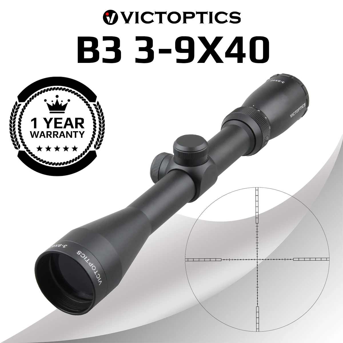 VictOptics B3 3 9x40 охотничий оптический прицел телескопический для пневматической
