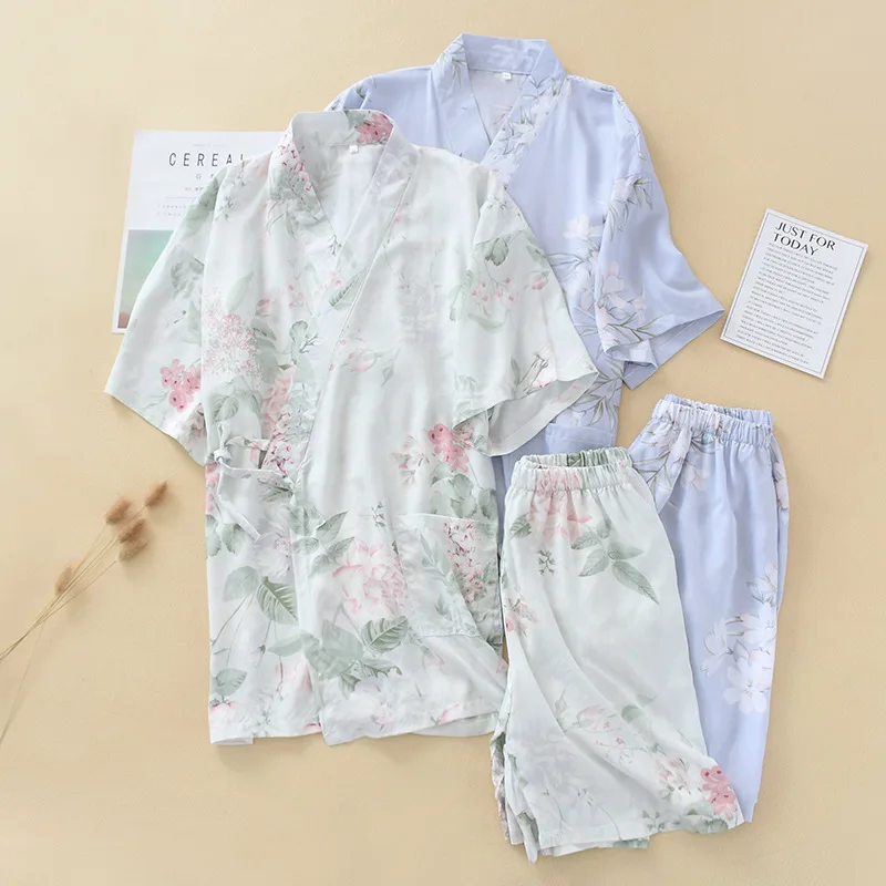Cotton Kimono Short-sleeved Shorts Printed Pajamas Summer Thin Kimono Japanese Style Lace-up Outer Wear Large Size Home Service
Cotton Kimono Short-sleeved Shorts Printed Pajamas Summer Thin Kimono Japanese Style Lace-up Outer Wear Large Size Home Service