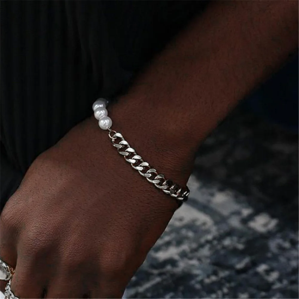 KunJoe Trend Imitation Pearls Link Chain Bracelet Men Luxury Stainless Steel Handmade Chain Bracelet Bangle For Men Jewelry Gift
KunJoe Trend Imitation Pearls Link Chain Bracelet Men Luxury Stainless Steel Handmade Chain Bracelet Bangle For Men Jewelry Gift