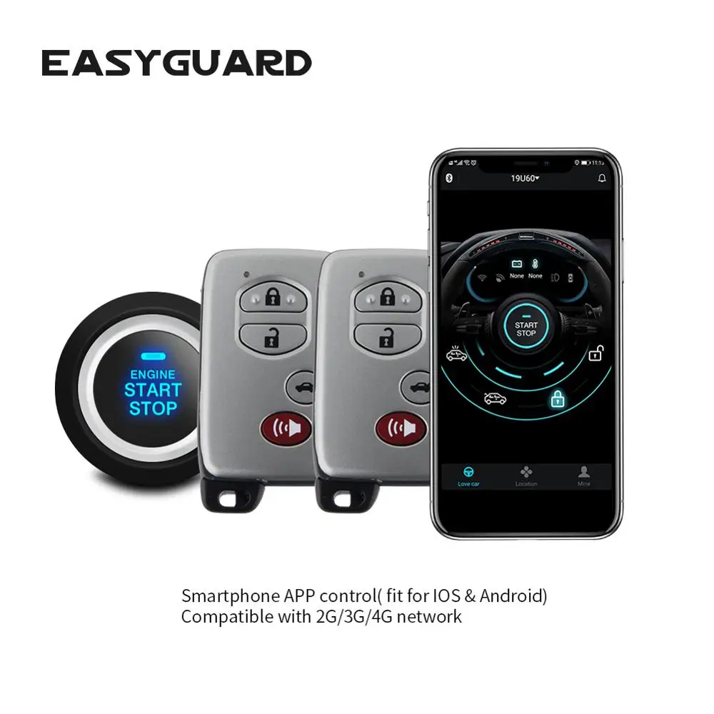 EASYGUARD 2 way GSM Android IOS Apple 4G 3G 2G phone APP remote starter engine start stop GPS tracking alarm security system
EASYGUARD 2 way GSM Android IOS Apple 4G 3G 2G phone APP remote starter engine start stop GPS tracking alarm security system