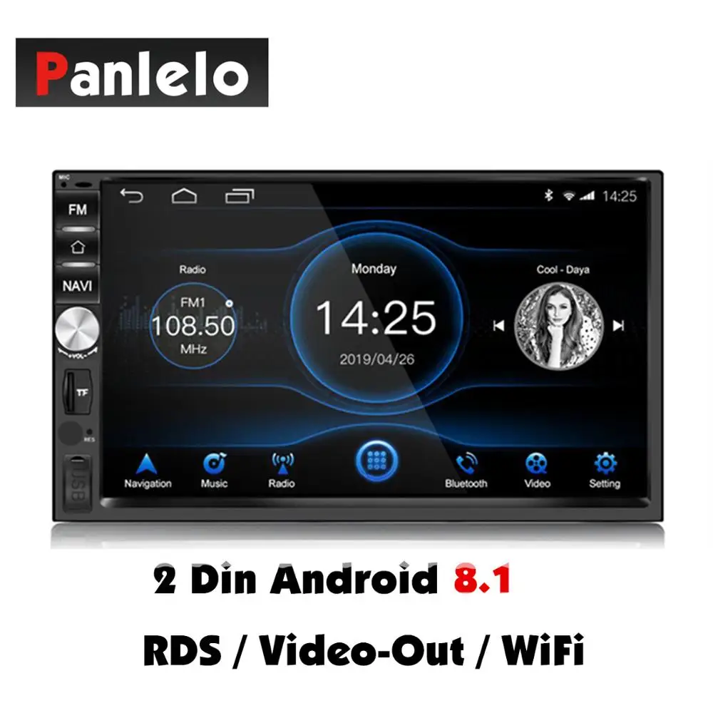 Android 8 1 автомобильное радио 7 дюймов авто плеер 2 Din в тире AM/FM GPS навигация с RDS AUX Wi Fi