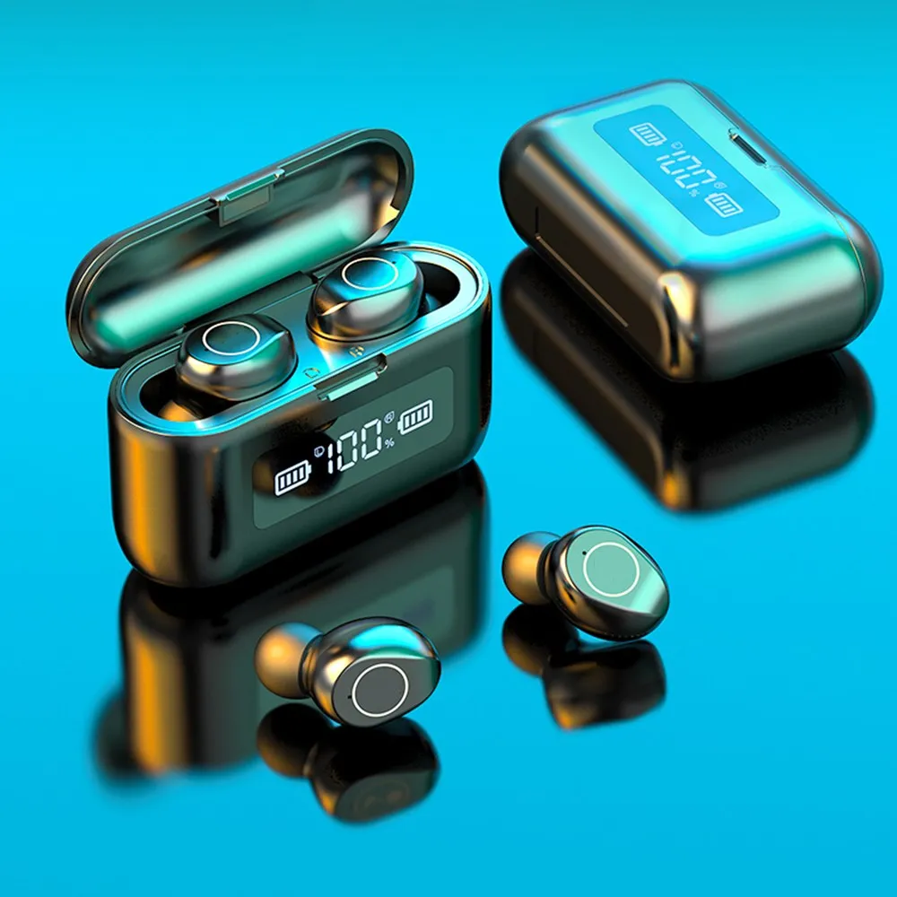 TWS Wireless Bluetooth Earphones Waterproof Sports Headphone 9D Hifi Stereo Mini Earbuds Noise Canceling Headset For Phone
TWS Wireless Bluetooth Earphones Waterproof Sports Headphone 9D Hifi Stereo Mini Earbuds Noise Canceling Headset For Phone