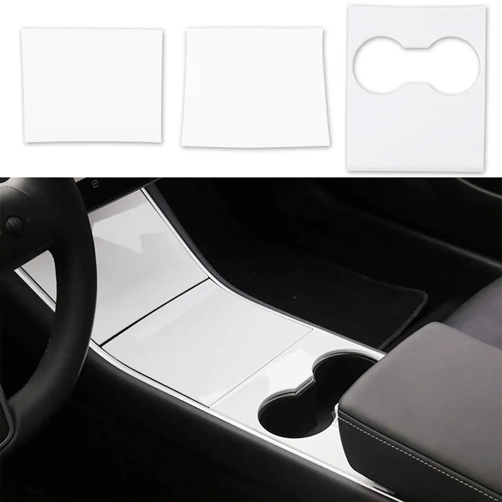 3 Pcs/Set Car Inner Center Console Gear Shift Box Sequin Water Cup Holder Cover Trim For Tesla Model 3 Protect Console Stickers 
3 Pcs/Set Car Inner Center Console Gear Shift Box Sequin Water Cup Holder Cover Trim For Tesla Model 3 Protect Console Stickers