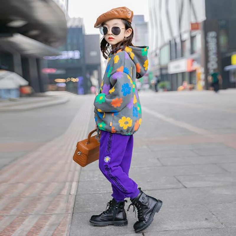 Cultiseed Girls Autumn Wintern Thicken Warm Color Flowers Floral Print Hooded Hoodies Coat Big Children Girl Casual Sweatshirts
Cultiseed Girls Autumn Wintern Thicken Warm Color Flowers Floral Print Hooded Hoodies Coat Big Children Girl Casual Sweatshirts