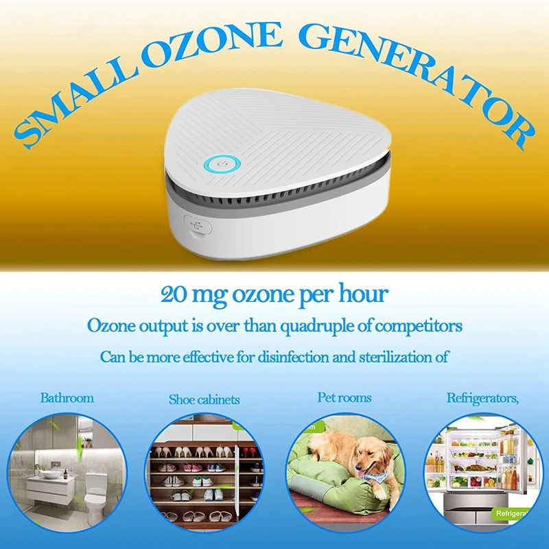Mini Ozone Generator, Portable Ozone Generator,1800MA USB Rechargeable, Low Noise for Car Refrigerator Deodorizer
Mini Ozone Generator, Portable Ozone Generator,1800MA USB Rechargeable, Low Noise for Car Refrigerator Deodorizer