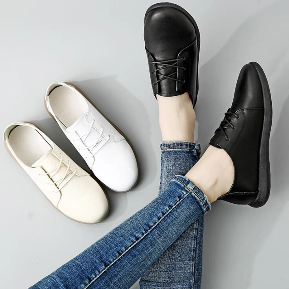 New Women Sneakers Female White Shoes Lace Up Soft bottom slip Flats Spring Genuine Leather single Shoes zapatillas mujer hy20
New Women Sneakers Female White Shoes Lace Up Soft bottom slip Flats Spring Genuine Leather single Shoes zapatillas mujer hy20
