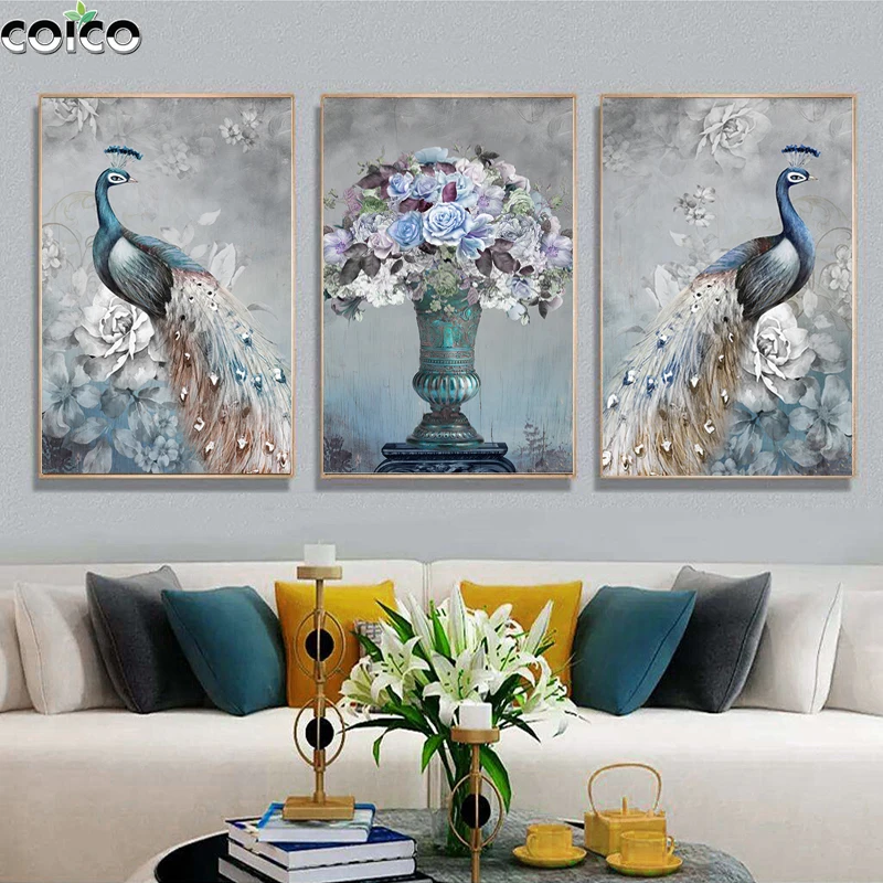 Peahen Flower Vase Wall Decor Canvas Painting with Frame Nordic Modern Art Living Room Poster Abstract Luxury HD Print Picture
Peahen Flower Vase Wall Decor Canvas Painting with Frame Nordic Modern Art Living Room Poster Abstract Luxury HD Print Picture
