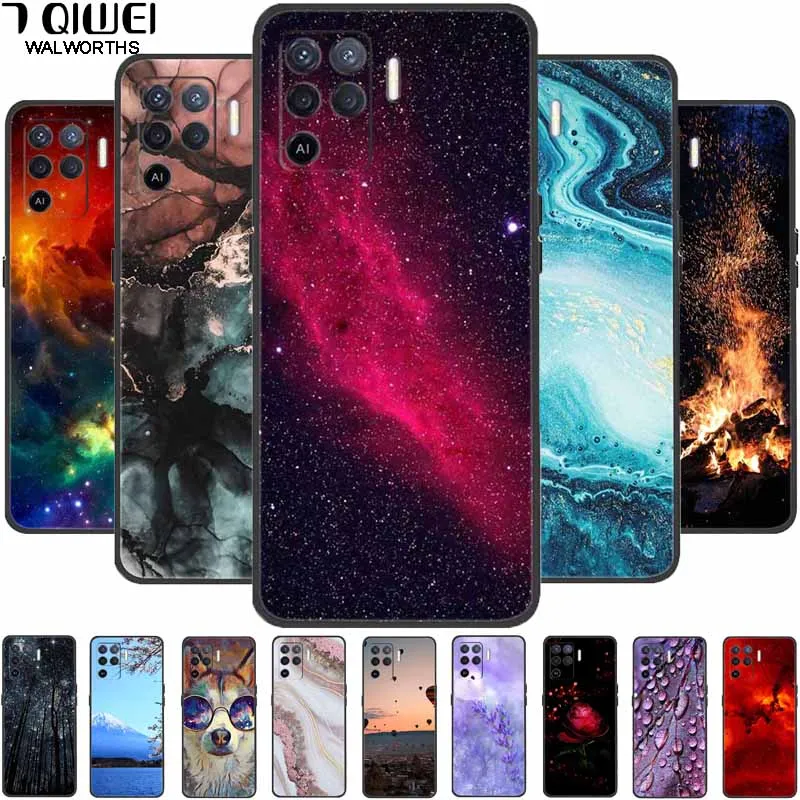 Для Oppo Reno5 Lite чехол 6 43 ''силиконовый мягкий космический ТПУ для телефона s Reno 5