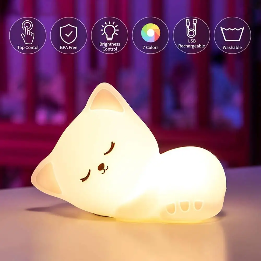 7 Colors Rabbit Silicone USB Night Light Eye Protection Sleeping Baby Feeding Bedroom Sensor Bedside Patting Table Lamp Luminous
7 Colors Rabbit Silicone USB Night Light Eye Protection Sleeping Baby Feeding Bedroom Sensor Bedside Patting Table Lamp Luminous