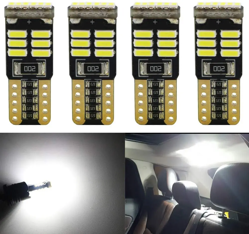 Набор из 4 шт. W5W T10 194 168 2825 Светильник лампы дневные ходовые огни 12V Белый 18SMD Canbus автомобиля Купол Карта логотив для дверей Подсветка регистра... 
Набор из 4 шт. W5W T10 194 168 2825 Светильник лампы дневные ходовые огни 12V Белый 18SMD Canbus автомобиля Купол Карта логотив для дверей Подсветка регистра...