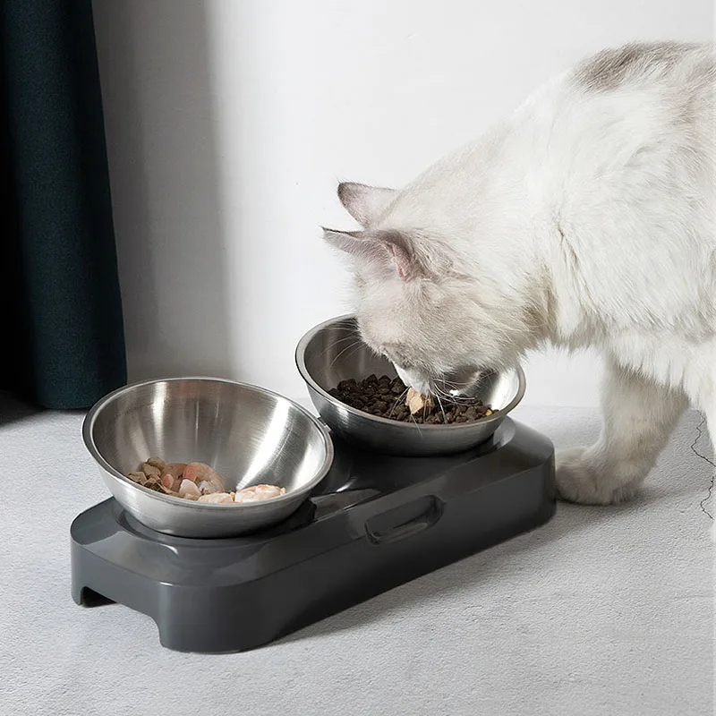 New 304 Stainless Steel Pet Cat Double Bowl With Stand Non-slip Pet Food And Water Bowls For Cats Dogs easy to wash
New 304 Stainless Steel Pet Cat Double Bowl With Stand Non-slip Pet Food And Water Bowls For Cats Dogs easy to wash